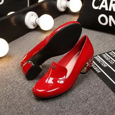 CHANEL Shallow mouth Block heel Shoes Women--007